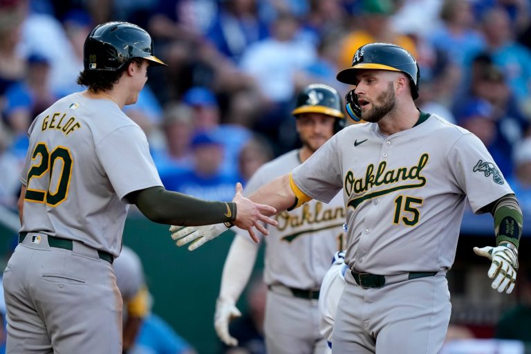 Athletics fall to 10 games below .500 with loss to Royals