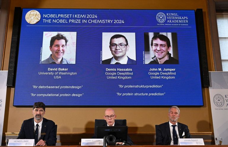 Google scientists share Nobel Prize in chemistry for AI protein work